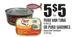 Extra Supermarket PURO VAN TUNA OR Puro Sardines offer