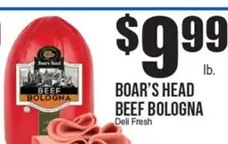 Extra Supermarket BOAR'S HEAD BEEF BOLOGNA offer
