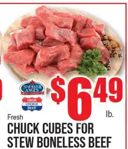 Extra Supermarket CHUCK CUBES FOR STEW BONELESS BEEF offer