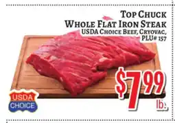 Trade Fair Supermarket TOP CHUCK WHOLE FLAT IRON STEAK offer