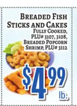 Trade Fair Supermarket BREADED FISH STICKS AND CAKES, BREADED POPCORN SHRIMP offer