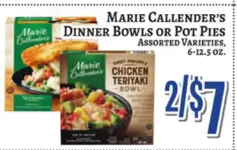 Trade Fair Supermarket MARIE CALLENDER'S DINNER BOWLS OR POT PIES offer