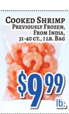 Trade Fair Supermarket COOKED SHRIMP offer