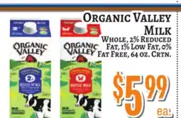 Trade Fair Supermarket ORGANIC VALLEY MILK offer