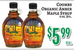 Trade Fair Supermarket Coombs Organic Amber Maple Syrup offer