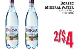 Trade Fair Supermarket BORSEC MINERAL WATER offer