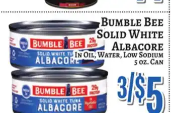 Trade Fair Supermarket Bumble Bee SOLID WHITE ALBACORE offer
