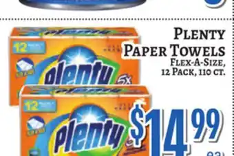Trade Fair Supermarket PLENTY PAPER TOWELS offer