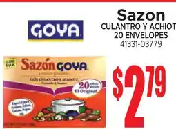 Jetro Sazon CULANTRO Y ACHIOT 20 ENVELOPES offer