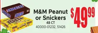 Jetro M&M Peanut or Snickers offer