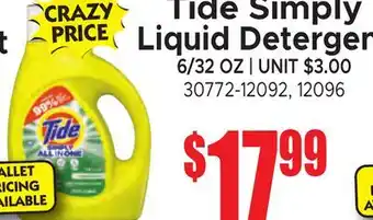 Jetro Tide Simply Liquid Detergent offer
