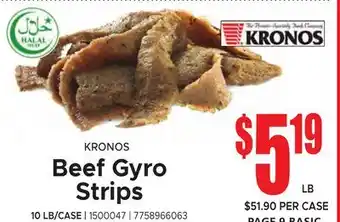 Jetro KRONOS Beef Gyro Strips offer