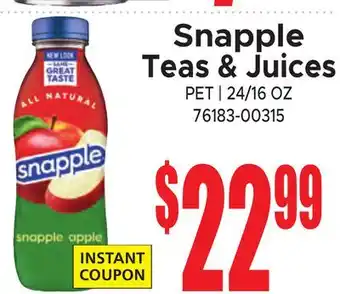 Jetro Snapple Teas & Juices offer