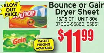 Jetro Bounce or Gain Dryer Sheet offer