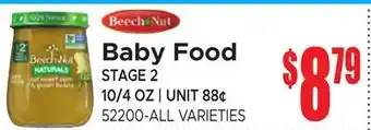 Jetro Beech Nut Baby Food offer