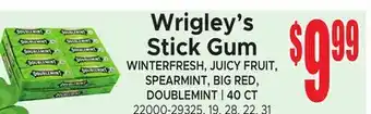 Jetro Wrigley's Stick Gum offer