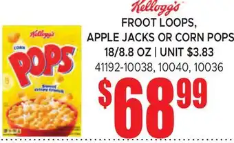 Jetro KELLOGG'S FROOT LOOPS, APPLE JACKS OR CORN POPS offer