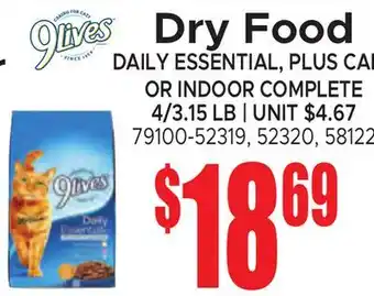 Jetro 9Lives Dry Food offer