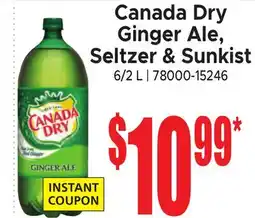 Jetro Canada Dry Ginger Ale, Seltzer & Sunkist offer