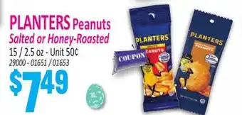 Jetro PLANTERS Peanuts Salted or Honey-Roasted offer