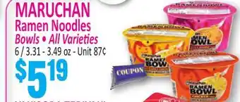 Jetro MARUCHAN Ramen Noodles Bowls offer