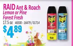 Jetro RAID Ant & Roach Lemon or Pine Forest Fresh offer