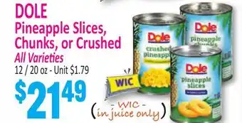 Jetro DOLE Pineapple Slices, Chunks, or Crushed offer