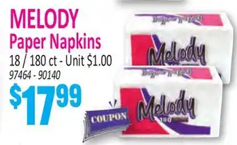 Jetro MELODY Paper Napkins offer