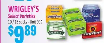 Jetro WRIGLEY'S Select Varieties offer