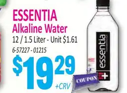 Jetro ESSENTIA Alkaline Water offer