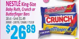 Jetro NESTLÉ King-Size Baby Ruth, Crunch or Butterfinger Bars offer