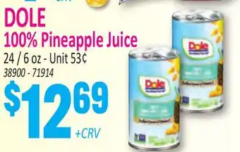 Jetro DOLE 100% Pineapple Juice offer