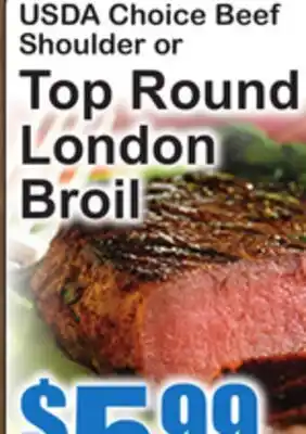 SuperFresh USDA Choice Beef Shoulder or Top Round London Broil offer