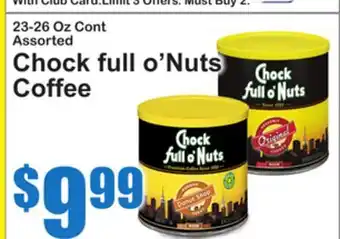 SuperFresh Chock full o'Nuts Coffee offer