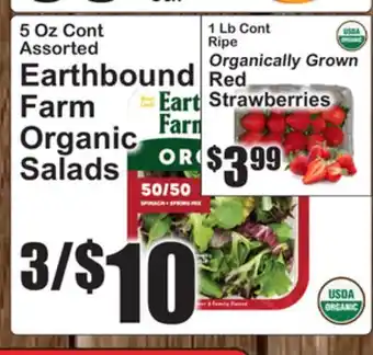 SuperFresh Earthbound Farm Organic Salads offer