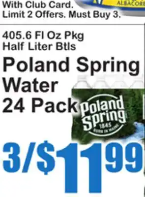 SuperFresh Poland Spring Water offer