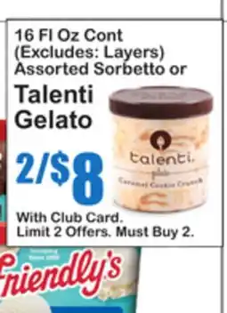 SuperFresh Talenti Gelato offer