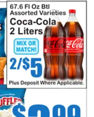 SuperFresh 67.6 Fl Oz Btl Assorted Varieties Coca-Cola 2 Liters offer
