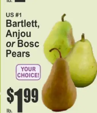 SuperFresh US #1 Bartlett, Anjou or Bosc Pears offer