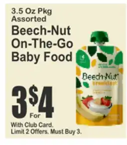 SuperFresh Beech-Nut On-The-Go Baby Food offer