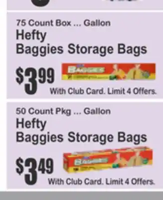 SuperFresh Hefty Baggies Storage Bags offer