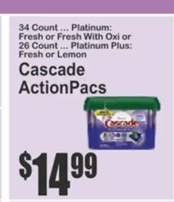 SuperFresh Cascade ActionPacs offer