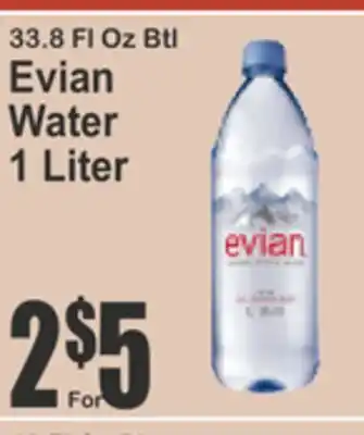SuperFresh Evian Water offer