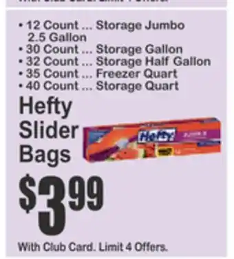 SuperFresh Hefty Slider Bags offer