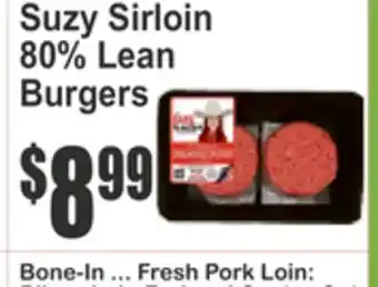 SuperFresh Suzy Sirloin 80% Lean Burgers offer