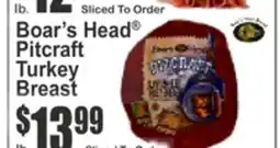 SuperFresh Boar's Head Pitcraft Turkey Breast offer