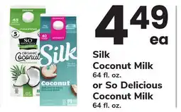 ACME Silk Coconut Milk 64 fl. oz. or So Delicious Coconut Milk 64 fl. oz offer