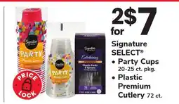 ACME Signature SELECT • Party Cups 20-25 ct. pkg. • Plastic Premium Cutlery 72 ct offer
