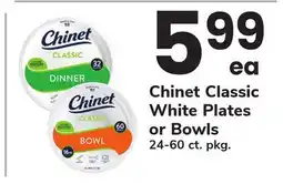 ACME Chinet Classic White Plates or Bowls offer