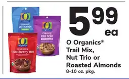 ACME O Organics Trail Mix, Nut Trio or Roasted Almonds offer